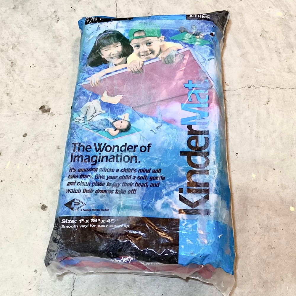 KinderMat X-Thick 1 Inch Folding Rest Mat 19x45 Blue Red Peerless Plastics NEW